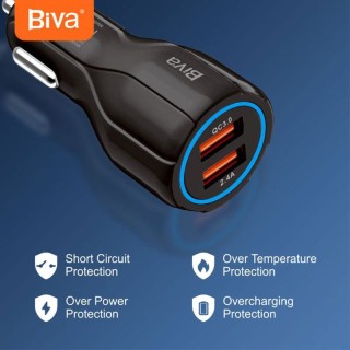 شارژر فندکی بیوا 18 وات بیوا مدل  Biva CC-06Q 2