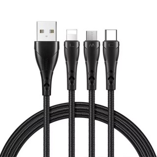 کابل شارژ سه سر  USB به microUSB / USB-C / LIGHTNING  مک دودو مدل mcdodo CA-696 2