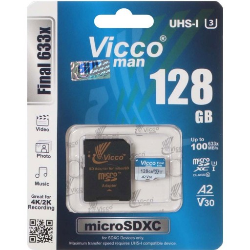 کارت حافظه microSDXC ویکومن مدل  Final633x ظرفیت 128 گیگابایت
