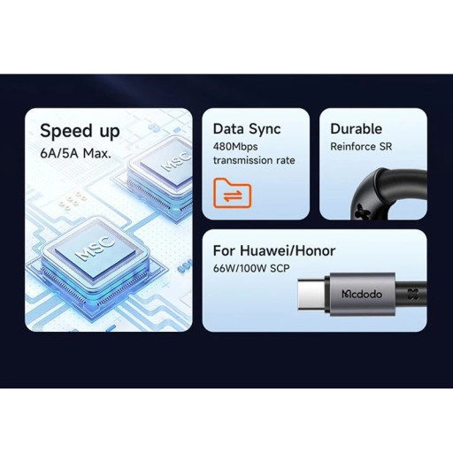 کابل شارژ USB به USB-C مک دودو مدل Mcdodo CA-3590